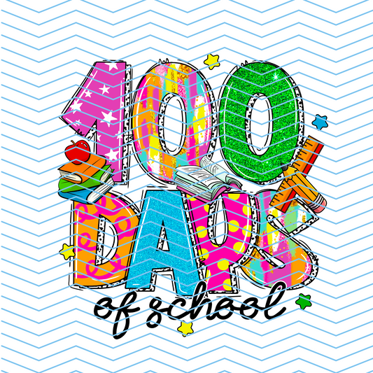 100 days of school DTF Print