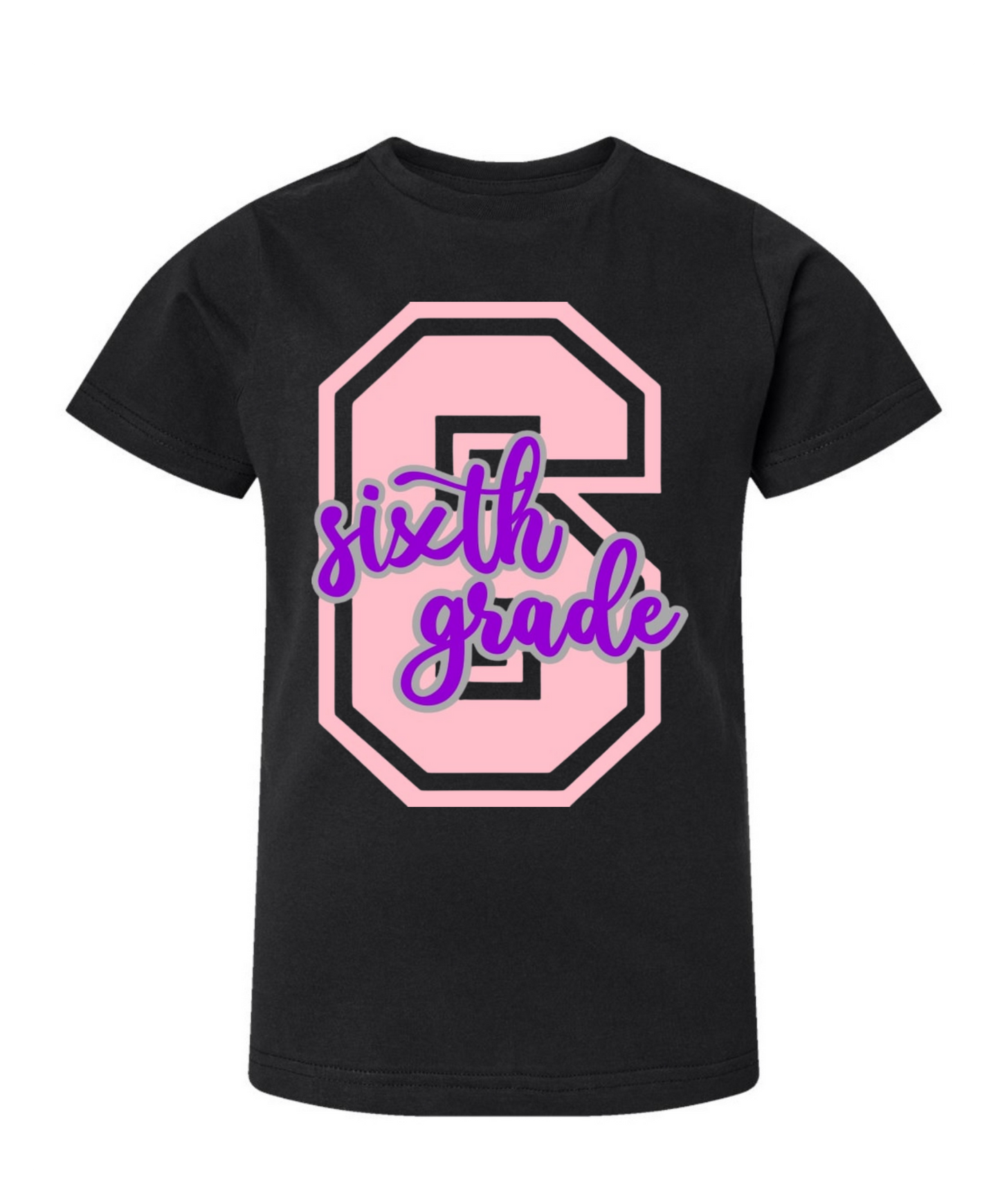 Prek-6th Grade Black Block Letter Tee