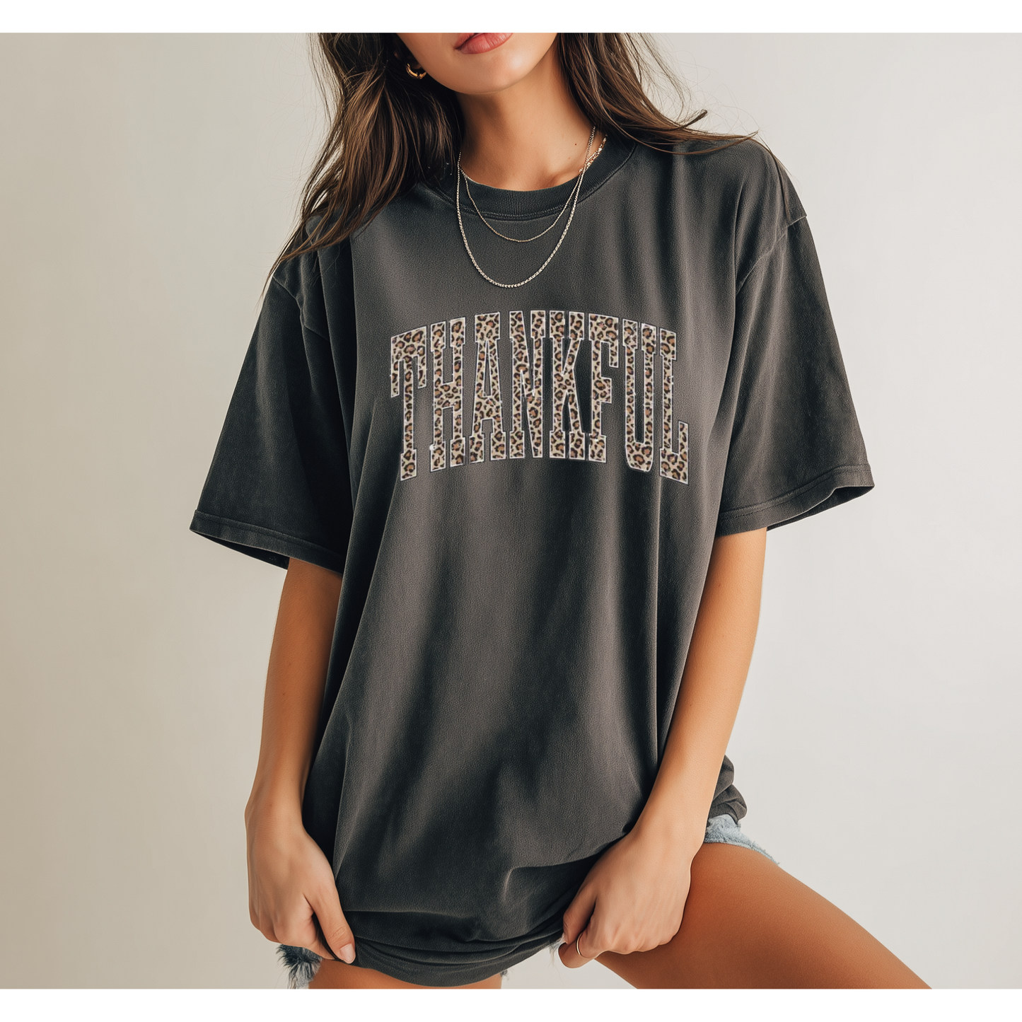 Block Letter Thankful Tee
