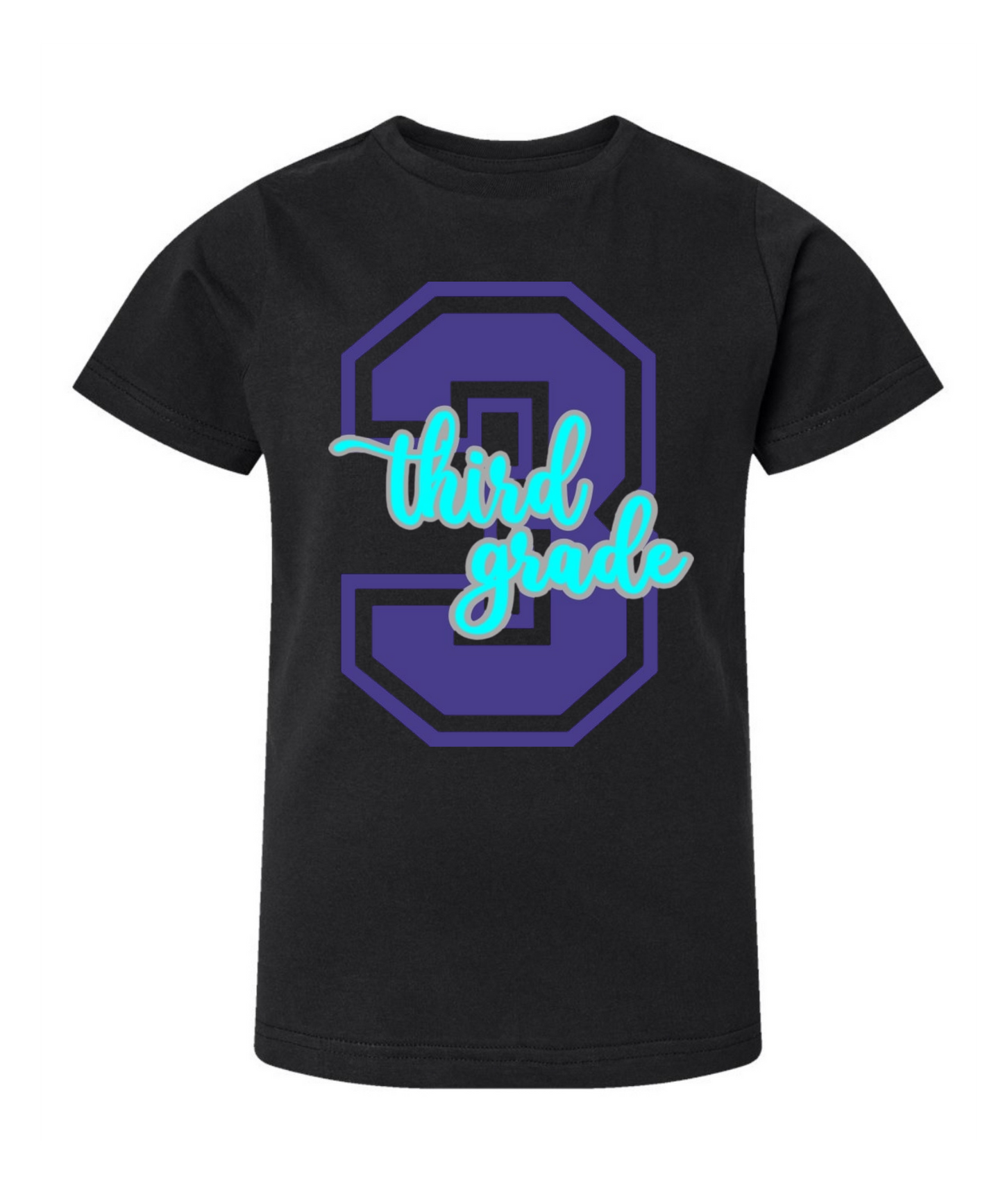 Prek-6th Grade Black Block Letter Tee