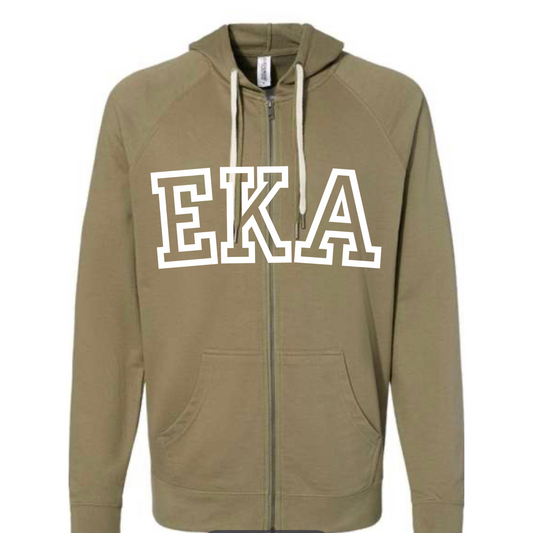 INDEPENDENT TRADING OLIVE FULL ZIP HOODIE