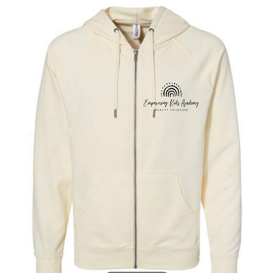 INDEPENDENT TRADING IVORY FULL ZIP HOODIE