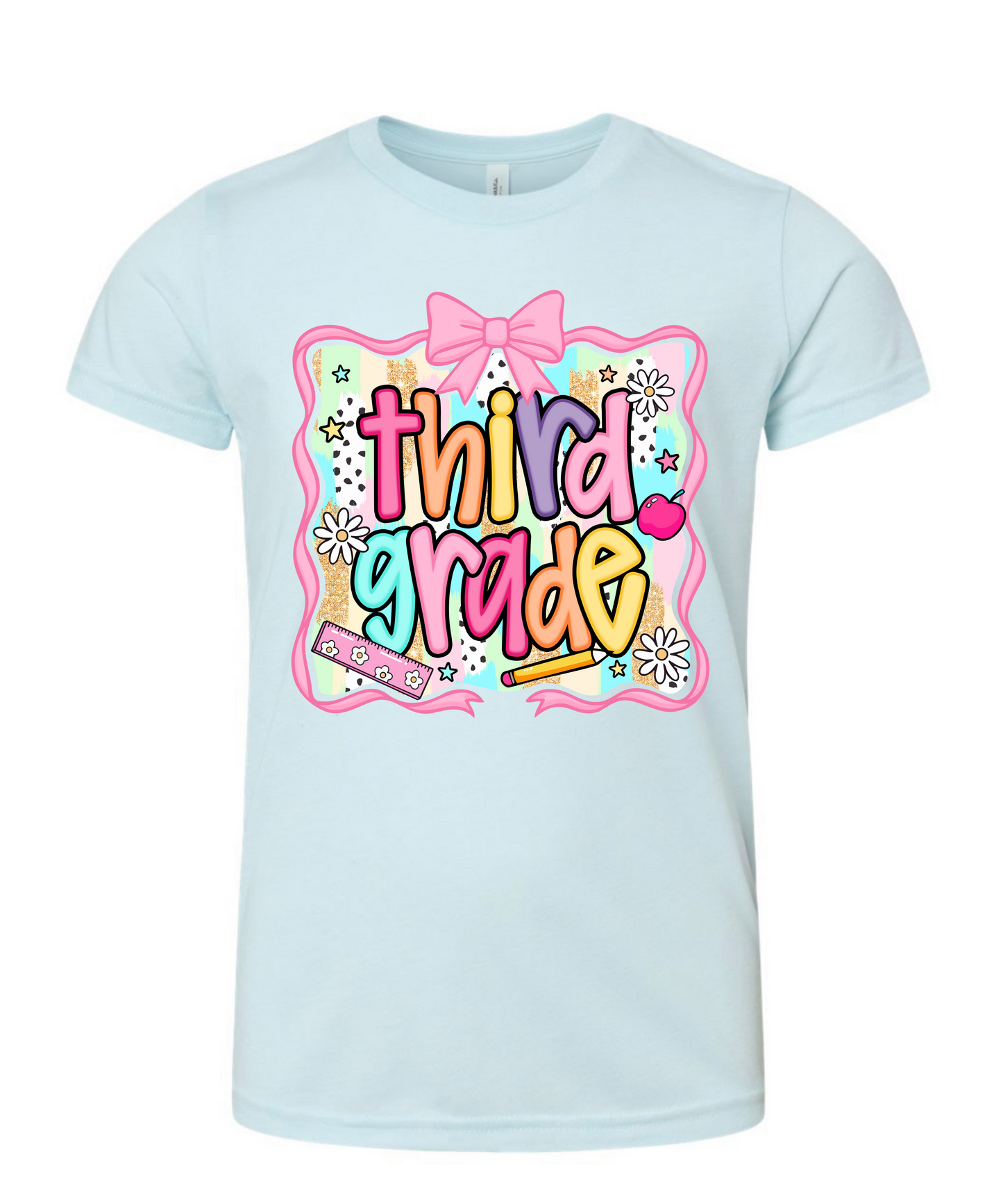 KG- 6th grade Sky Blue Girly Tee