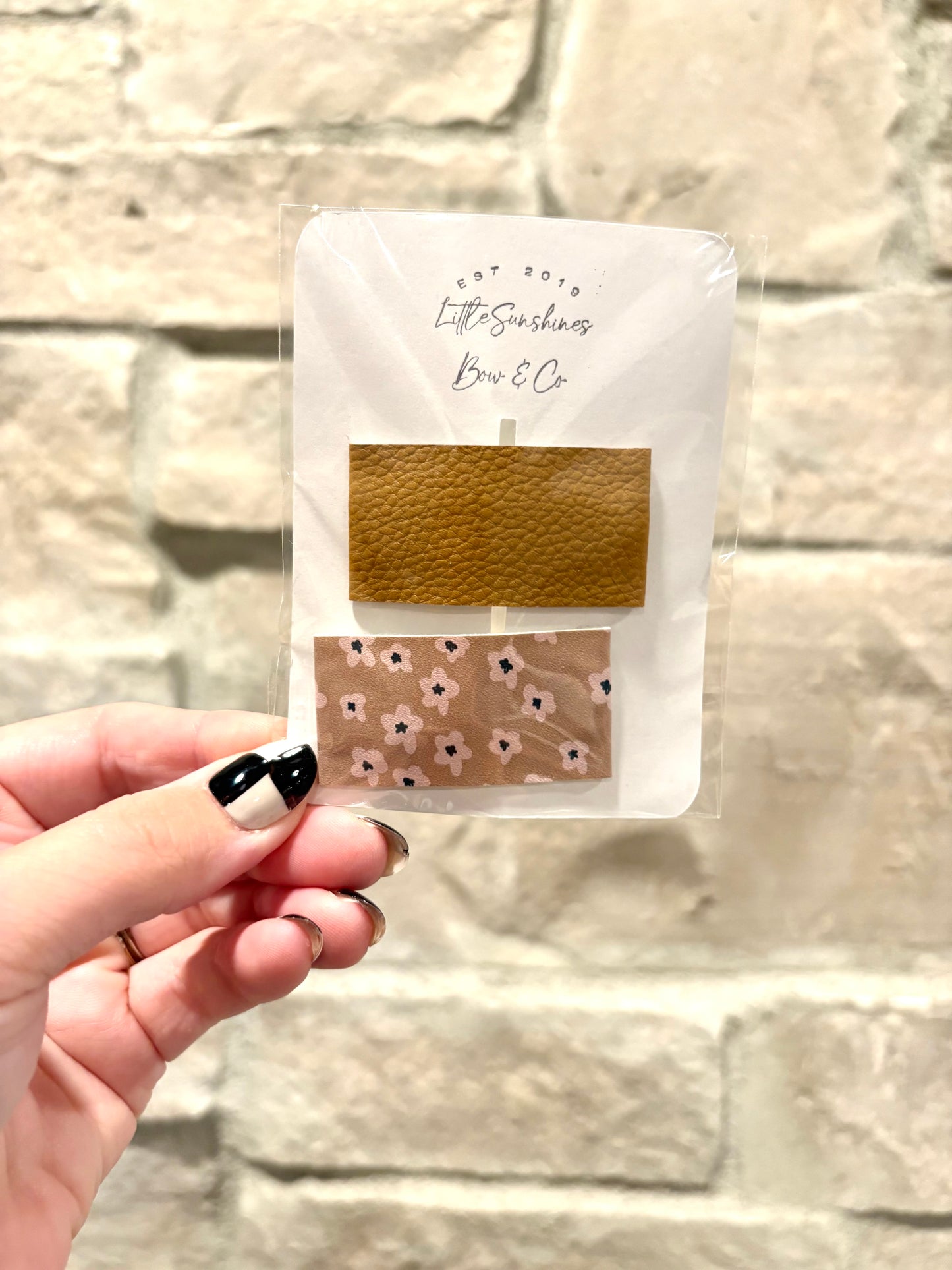 Boho Floral and Camel Hair Clip Pack