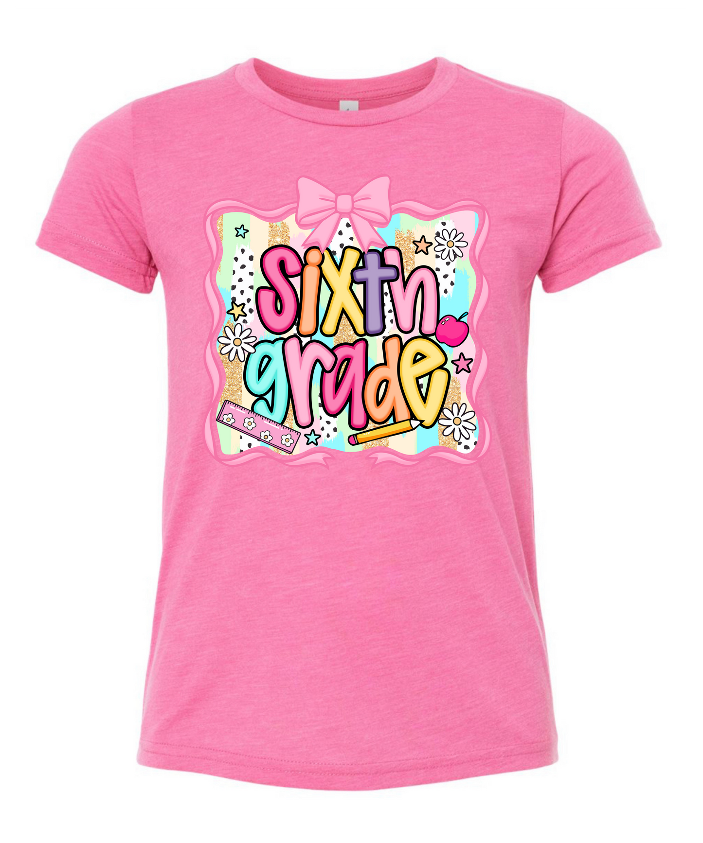 KG- 6th grade Pink Girly Tee