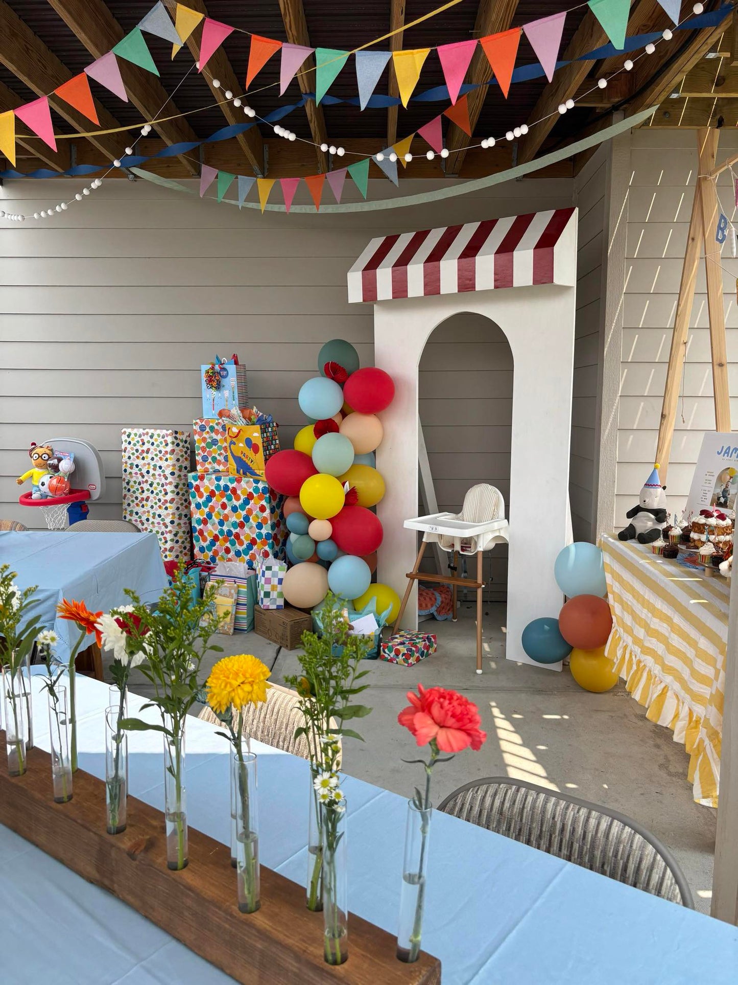 Arched Doorway with Canopy Backdrop