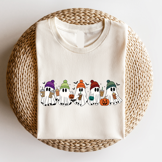 Many Ghosts Bella Canvas Natural Tee