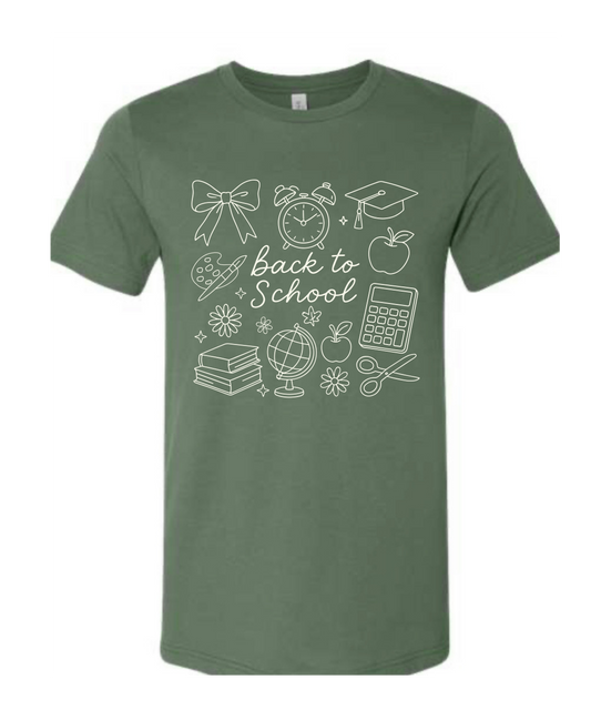 Back to school Pine Green Tee