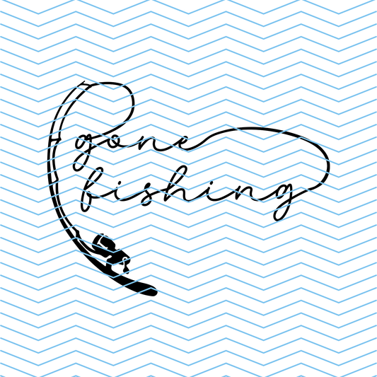Gone Fishing DTF Print