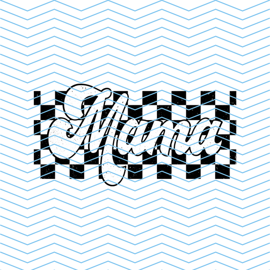 Checkered Mama DTF Print