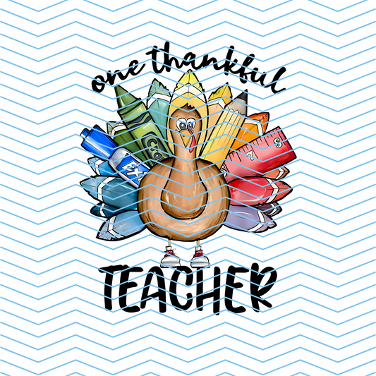 One Thankful Teacher DTF Print