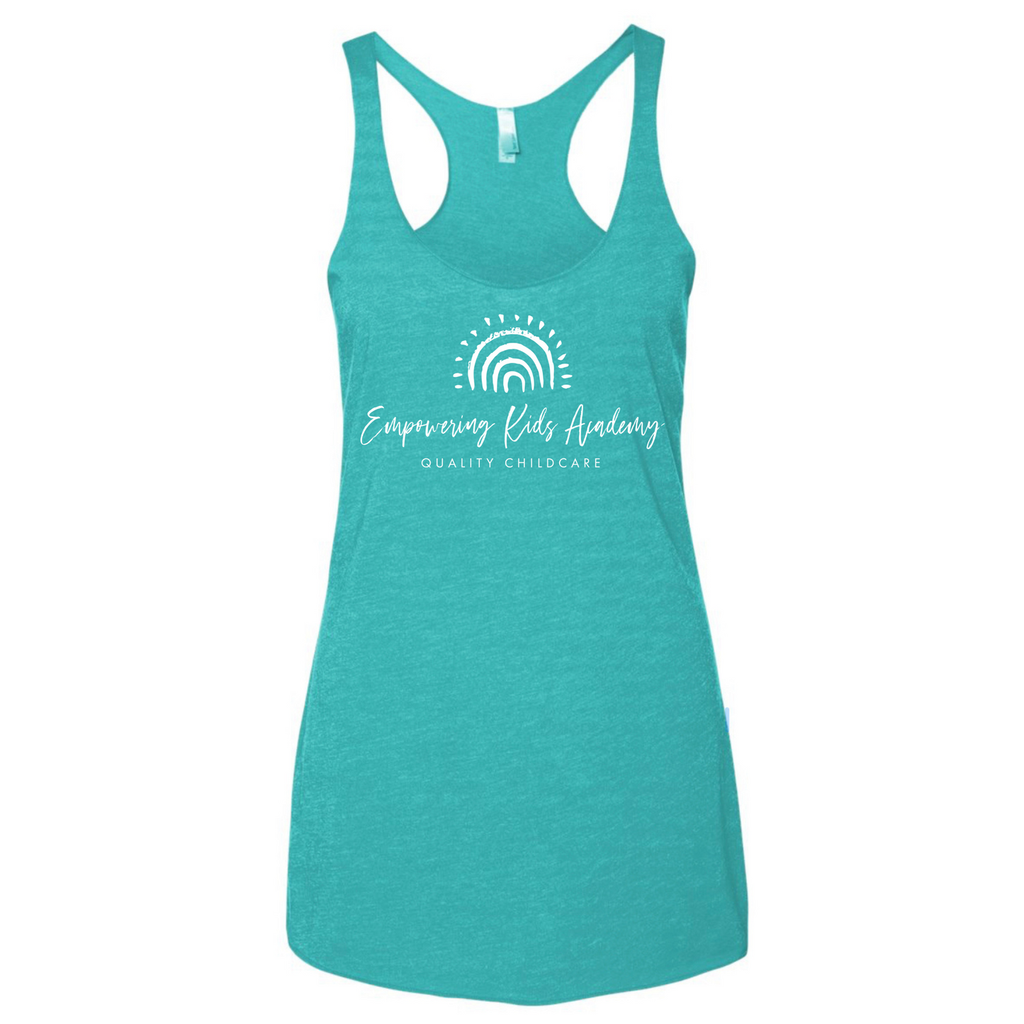 EKA logo teal Flowy Bella + Canvas Tank