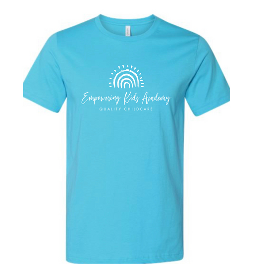 EKA logo Bella + Canvas Turquoise Tee