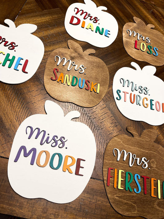 Teacher Apple Signs