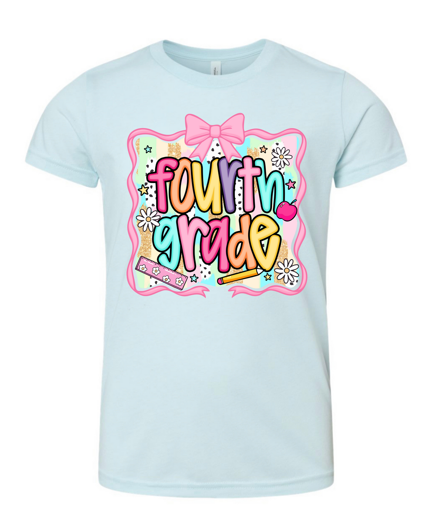 KG- 6th grade Sky Blue Girly Tee