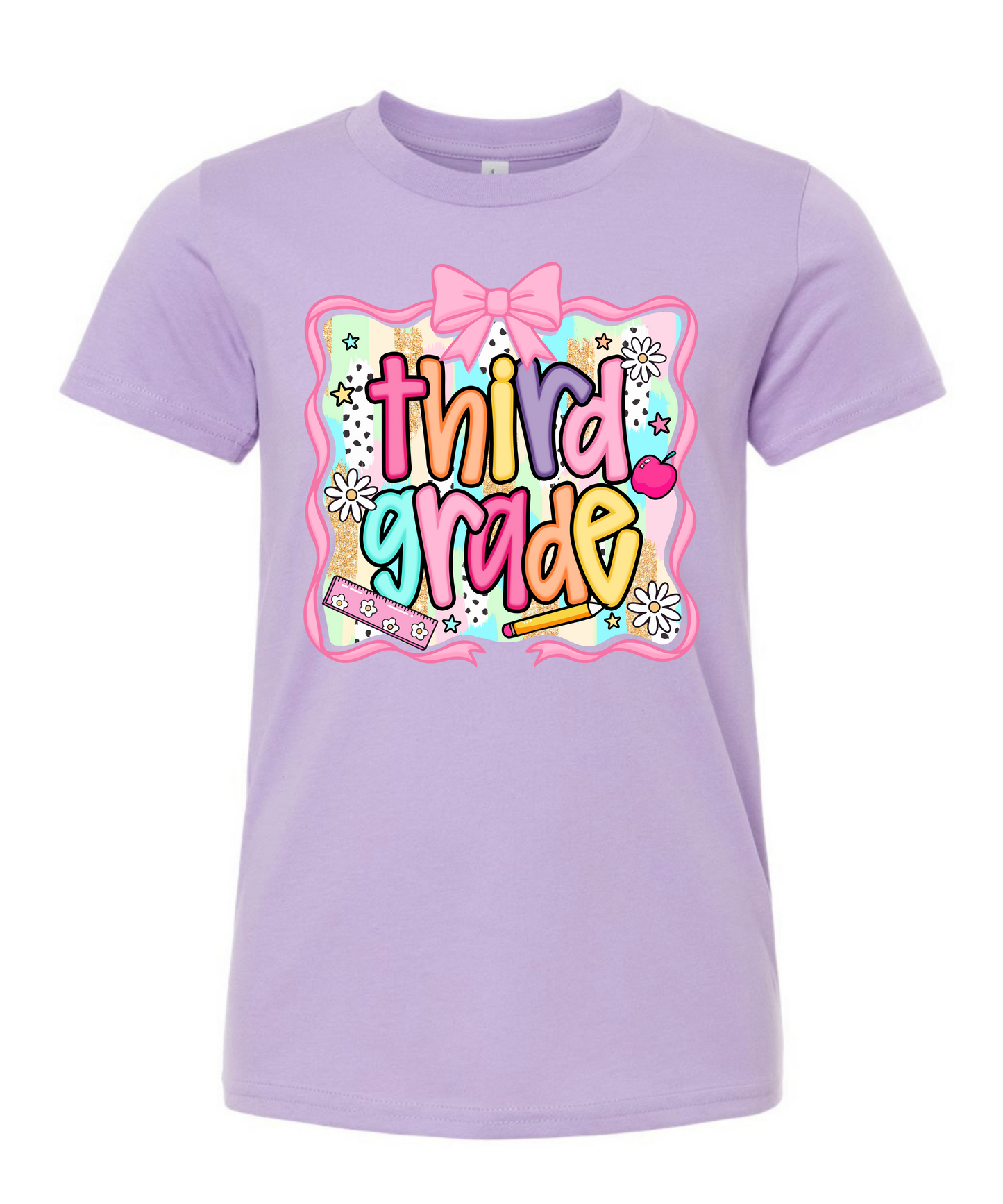 KG- 6th grade Purple Girly Tee