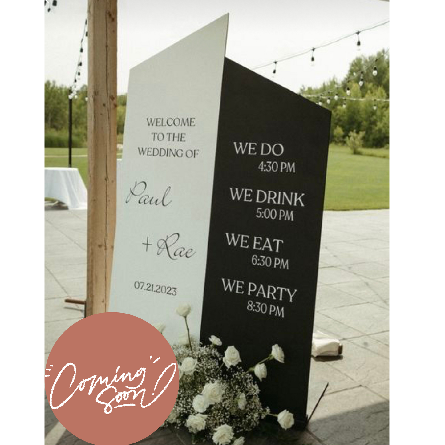 Angled Signs Backdrop with CUSTOMIZATION