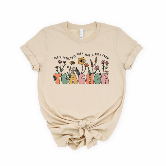 Teacher Flowers Tee
