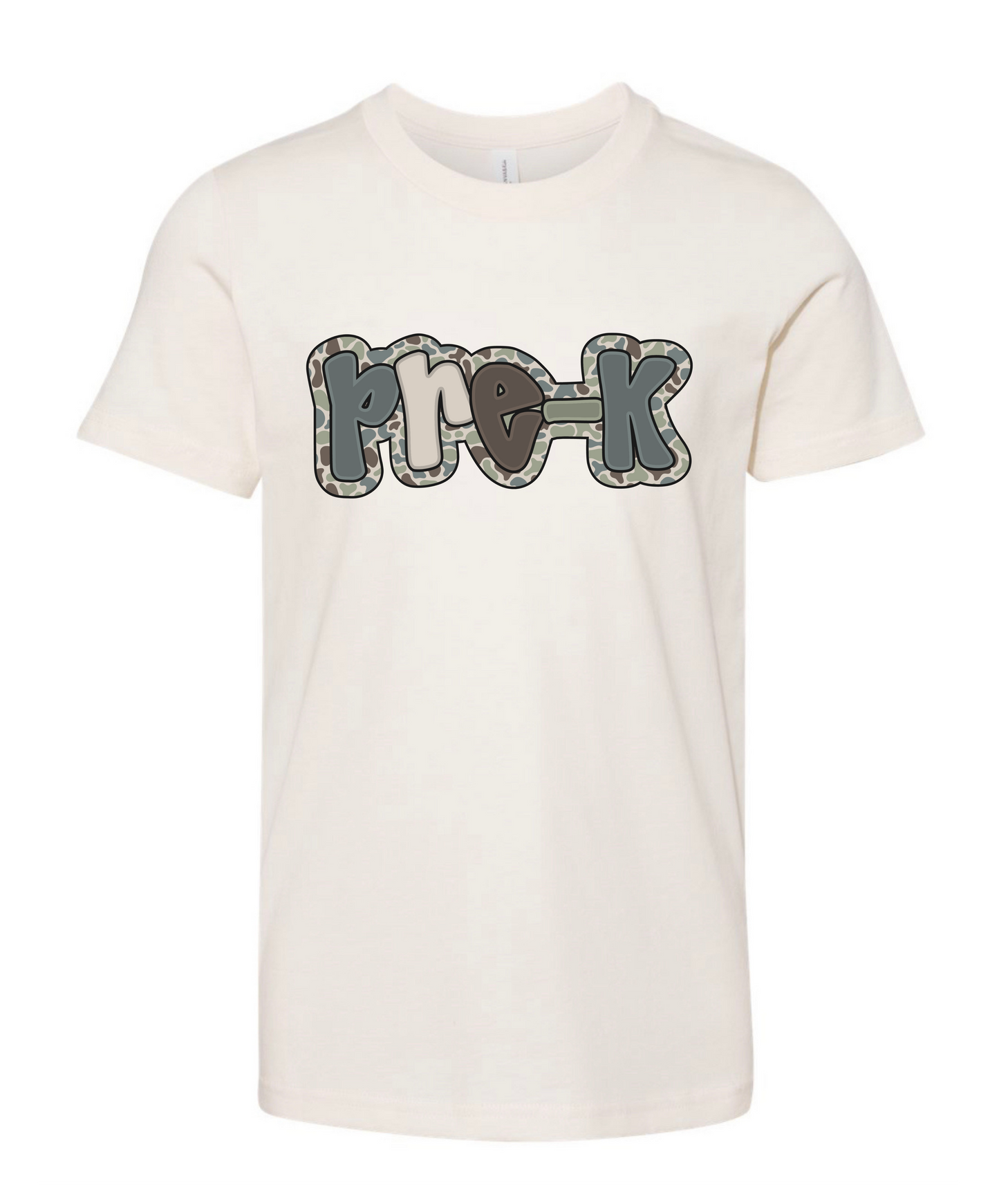Prek-5th Grade Camo Natural Tee