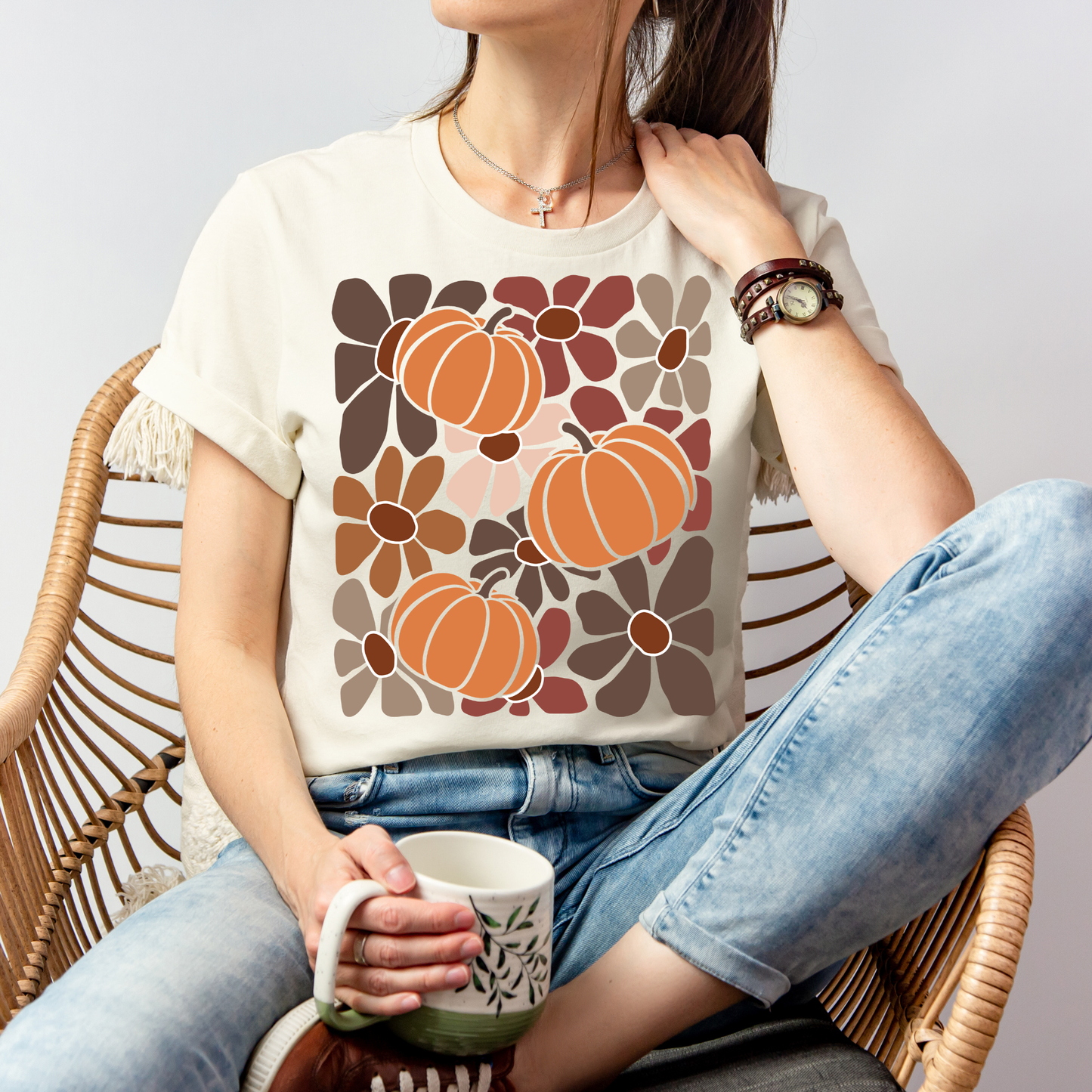 Pumpkins and Flowers Tee