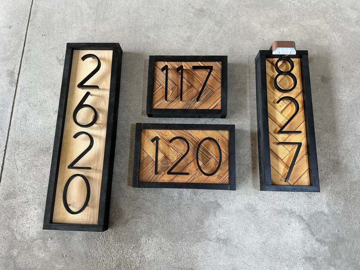 Wooden & Metal Address Sign