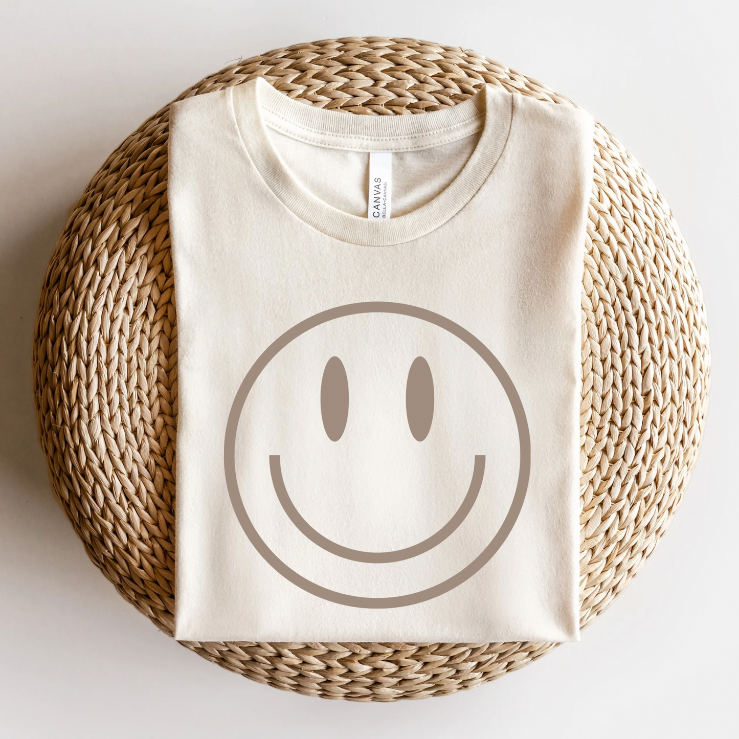 Taupe Smiley face Tee