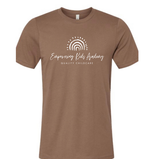 EKA logo Bella + Canvas Vintage Brown Tee