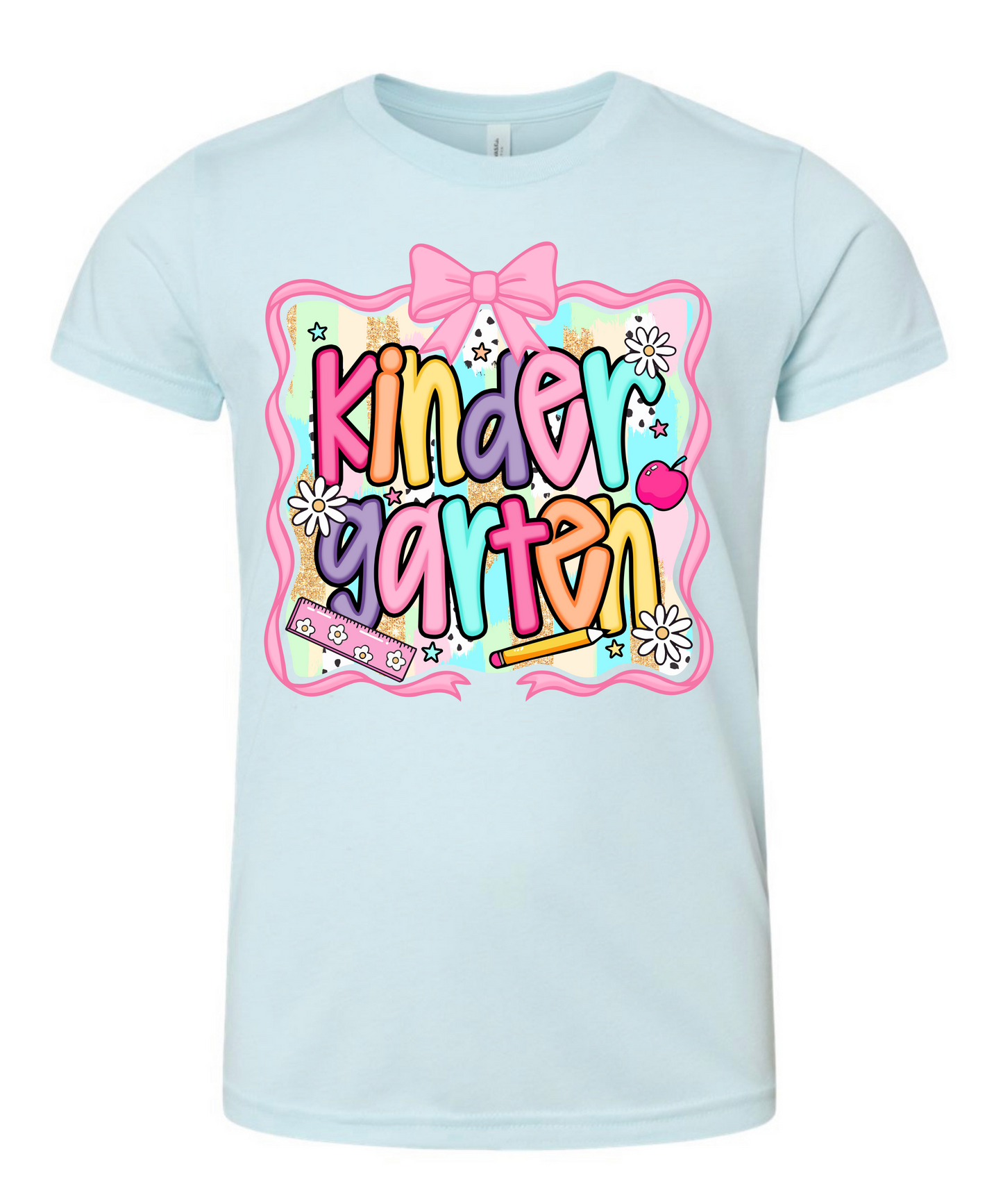 KG- 6th grade Sky Blue Girly Tee
