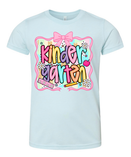KG- 6th grade Sky Blue Girly Tee