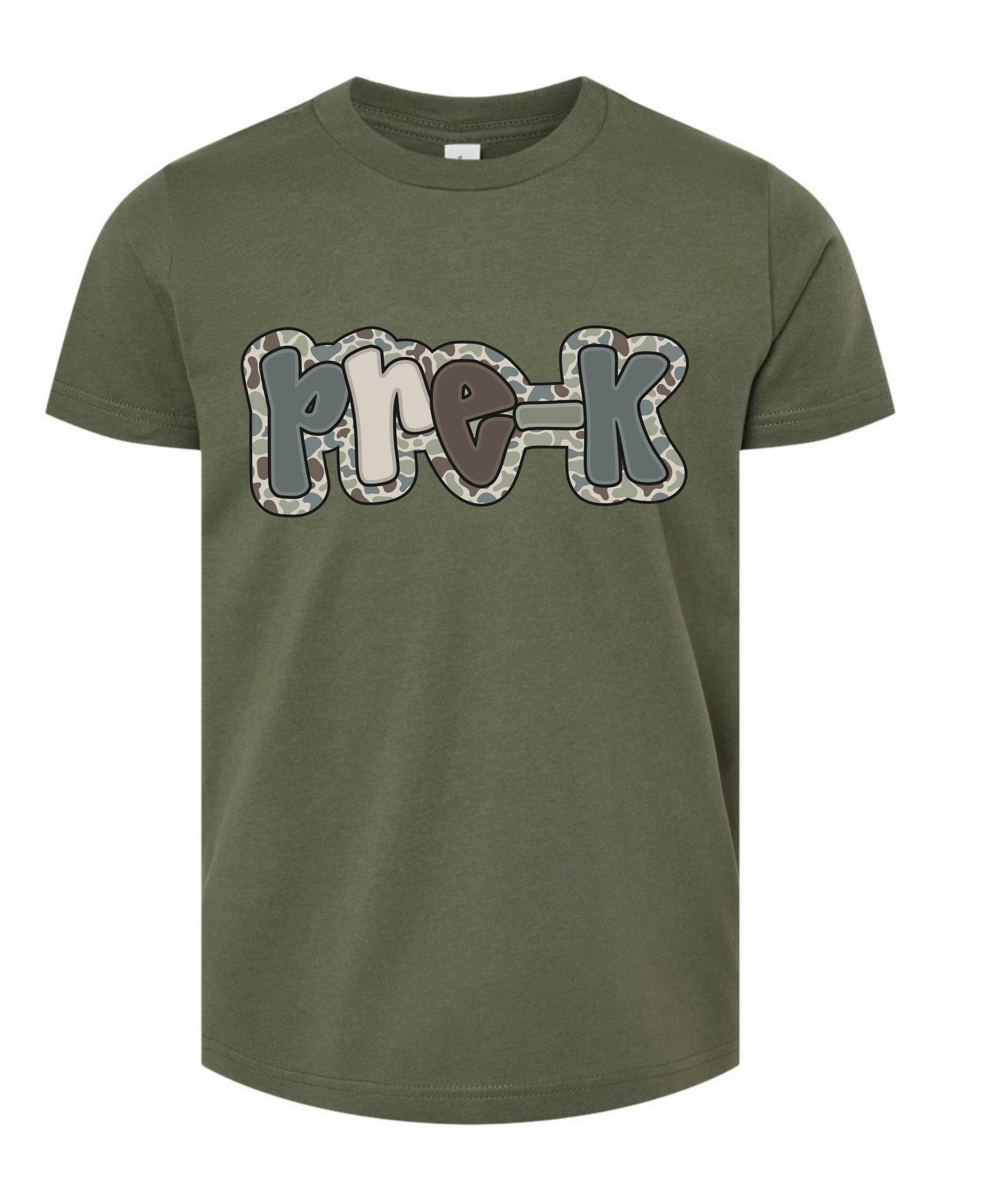 Prek-5th Grade Camo Green Tee