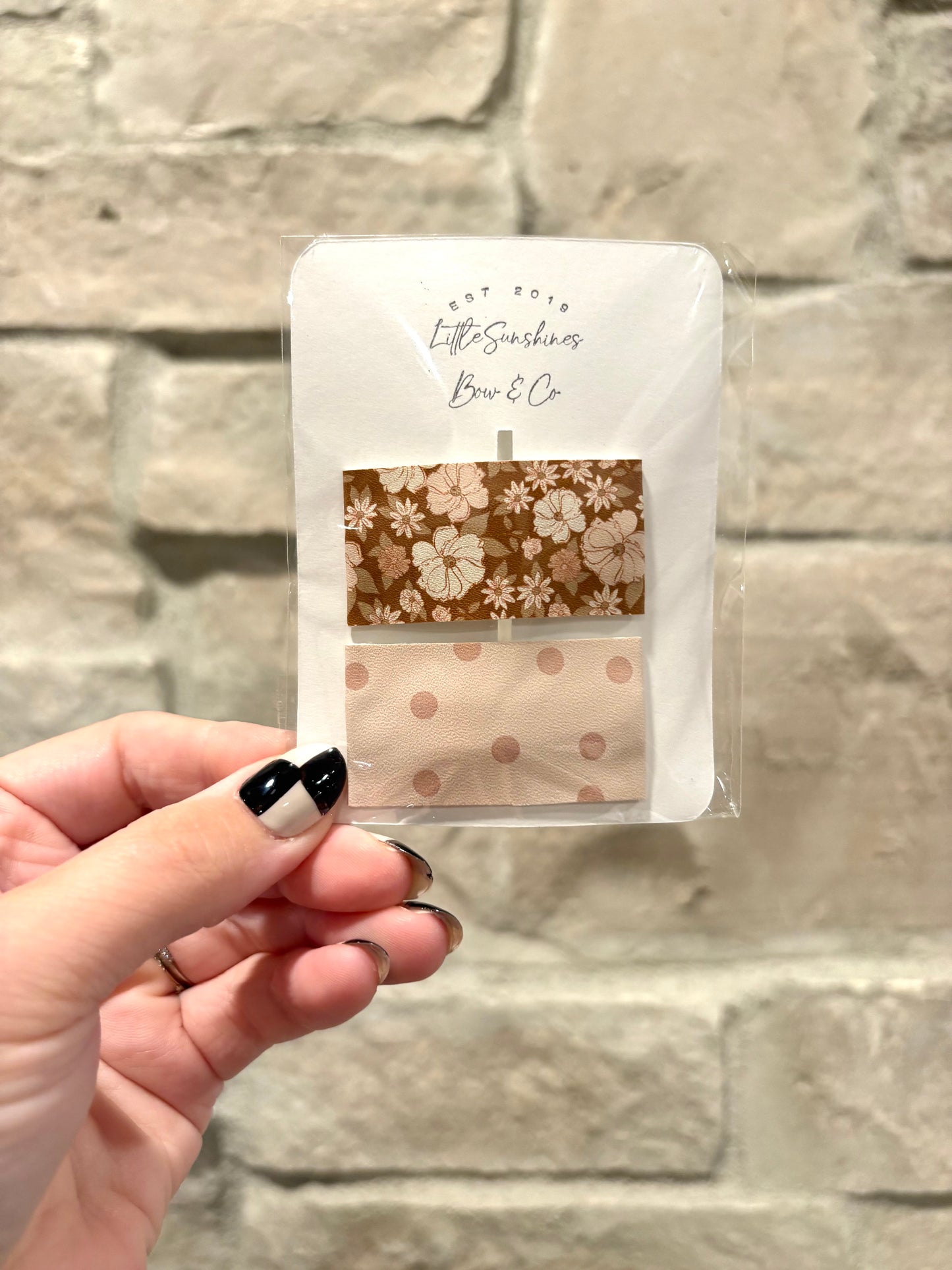 Floral and Polka Dot Hair Clip Pack