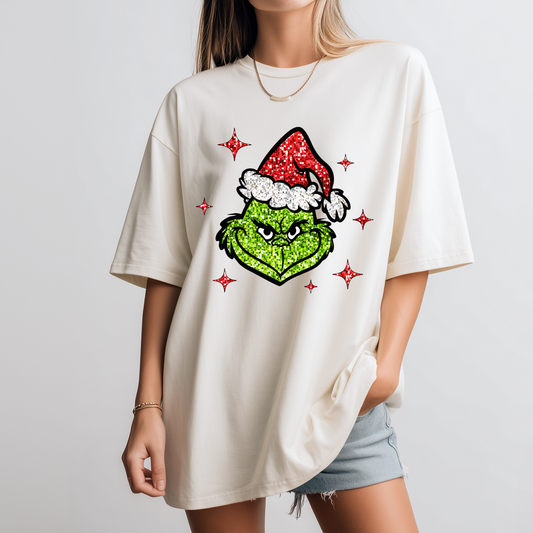 Faux Sparkle Grinch Run