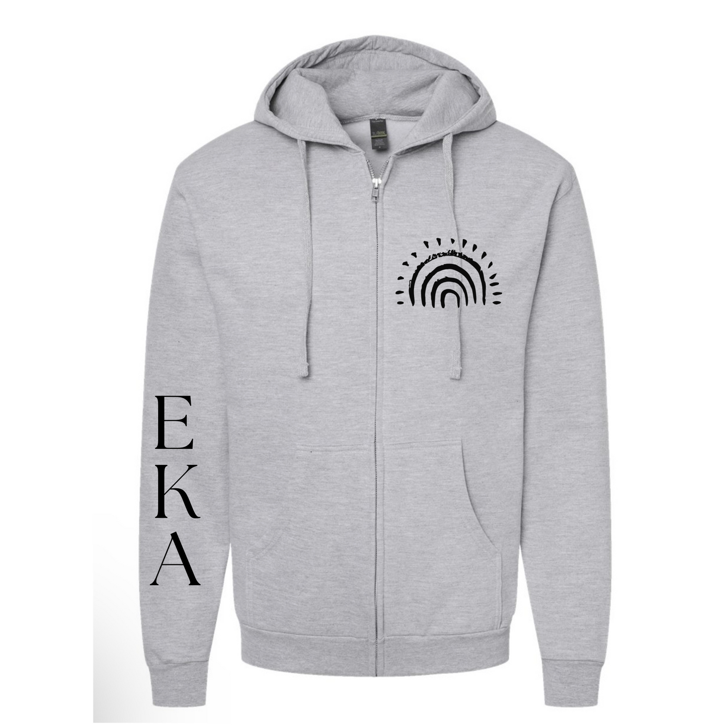 EKA logo Grey Zip Jacket