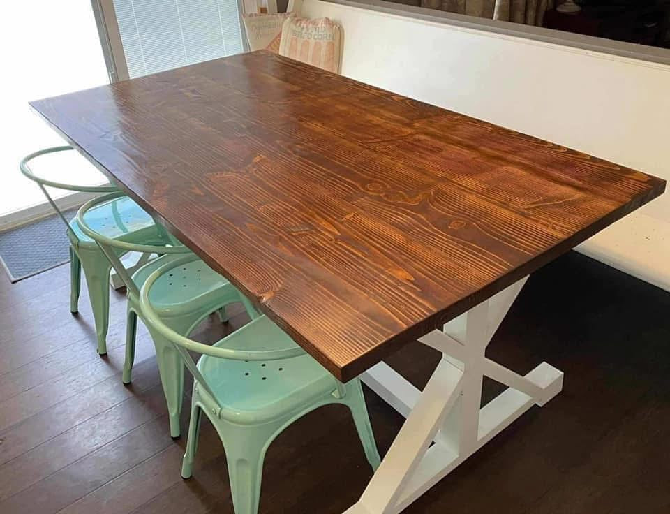 Farmhouse Wooden Dining Table