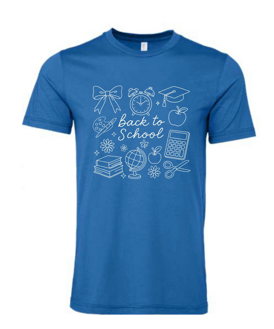 Back to school Blue Tee