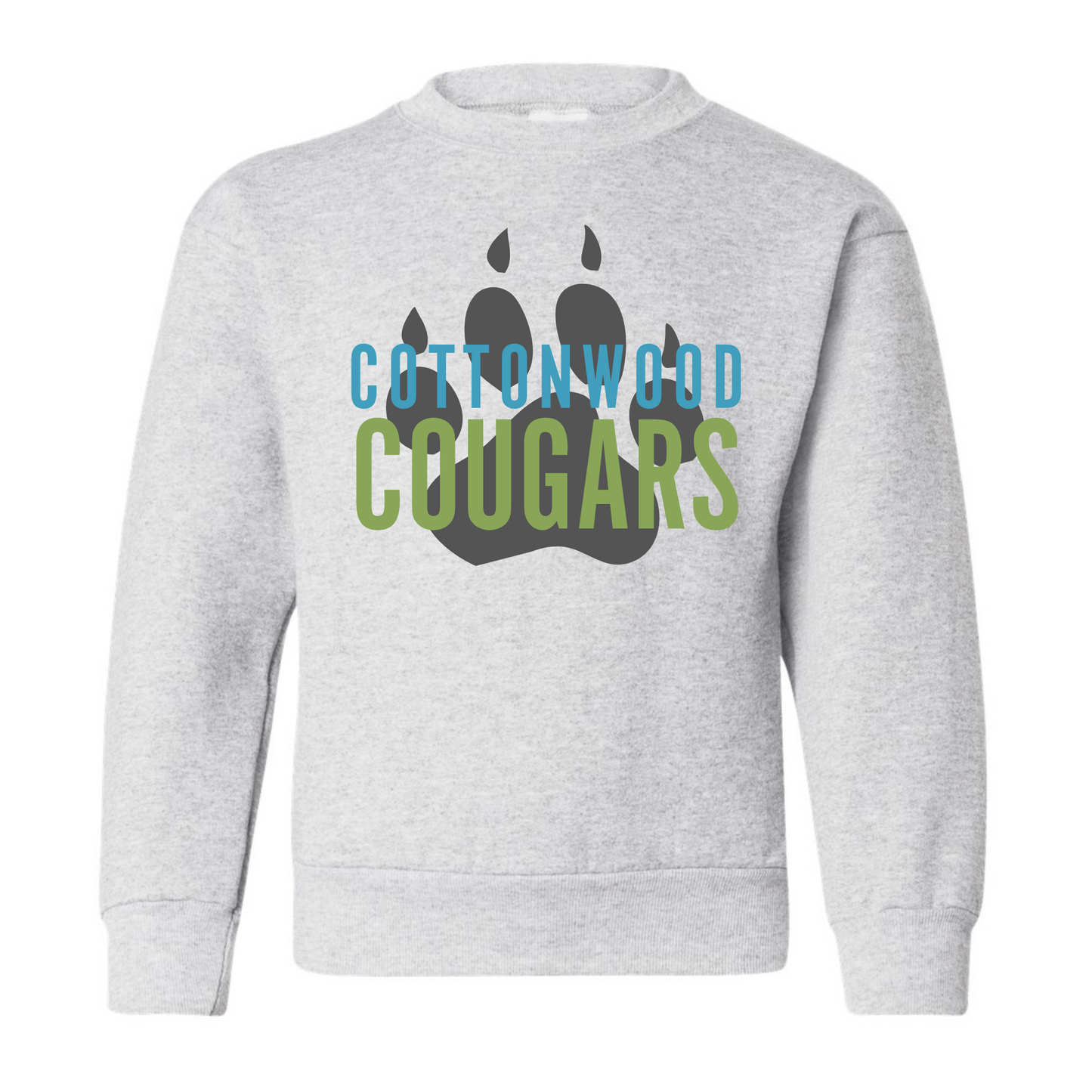 Pawprint grey YOUTH sweatshirt