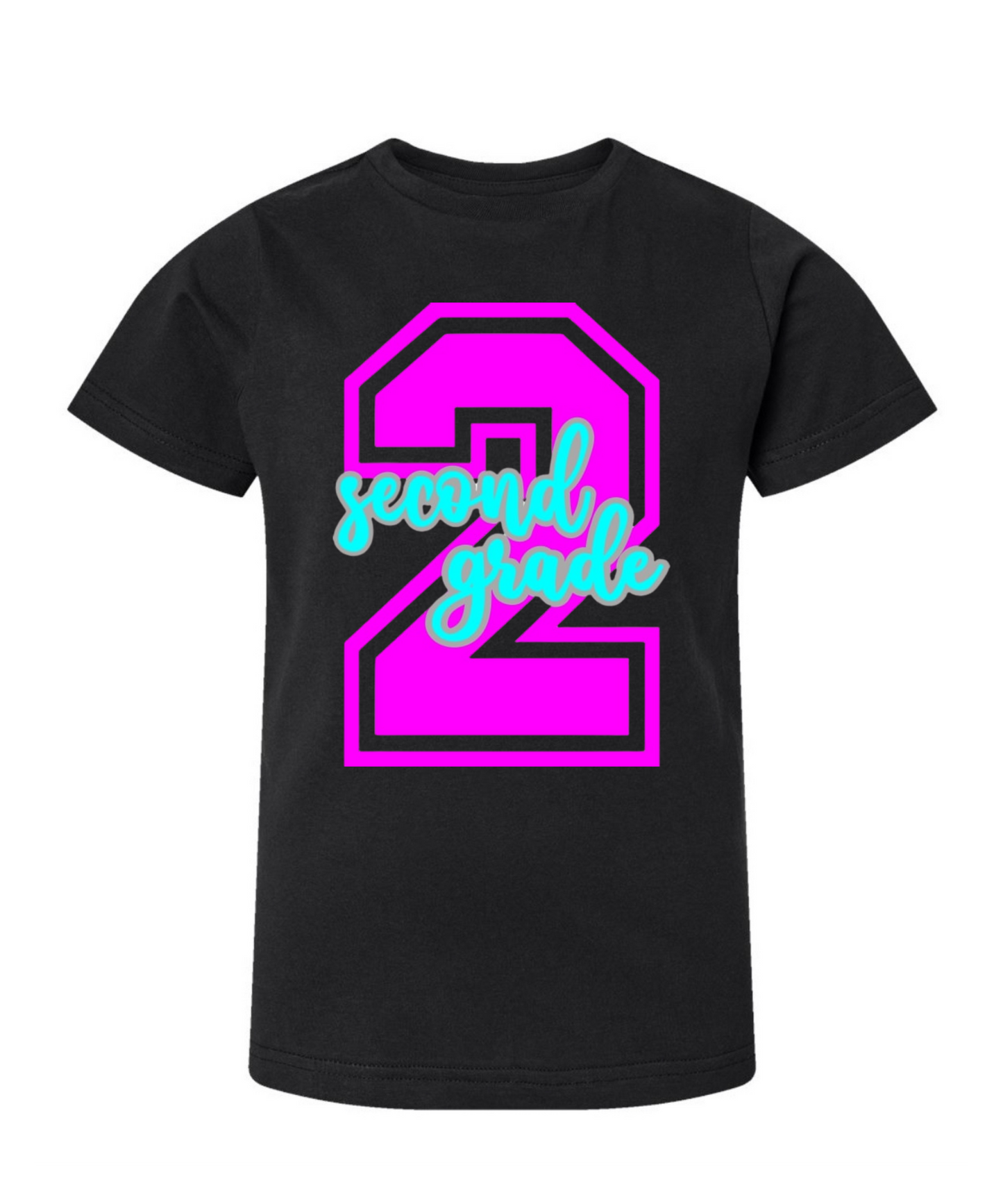 Prek-6th Grade Black Block Letter Tee