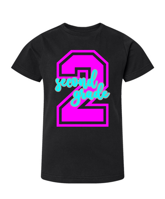 Prek-6th Grade Black Block Letter Tee