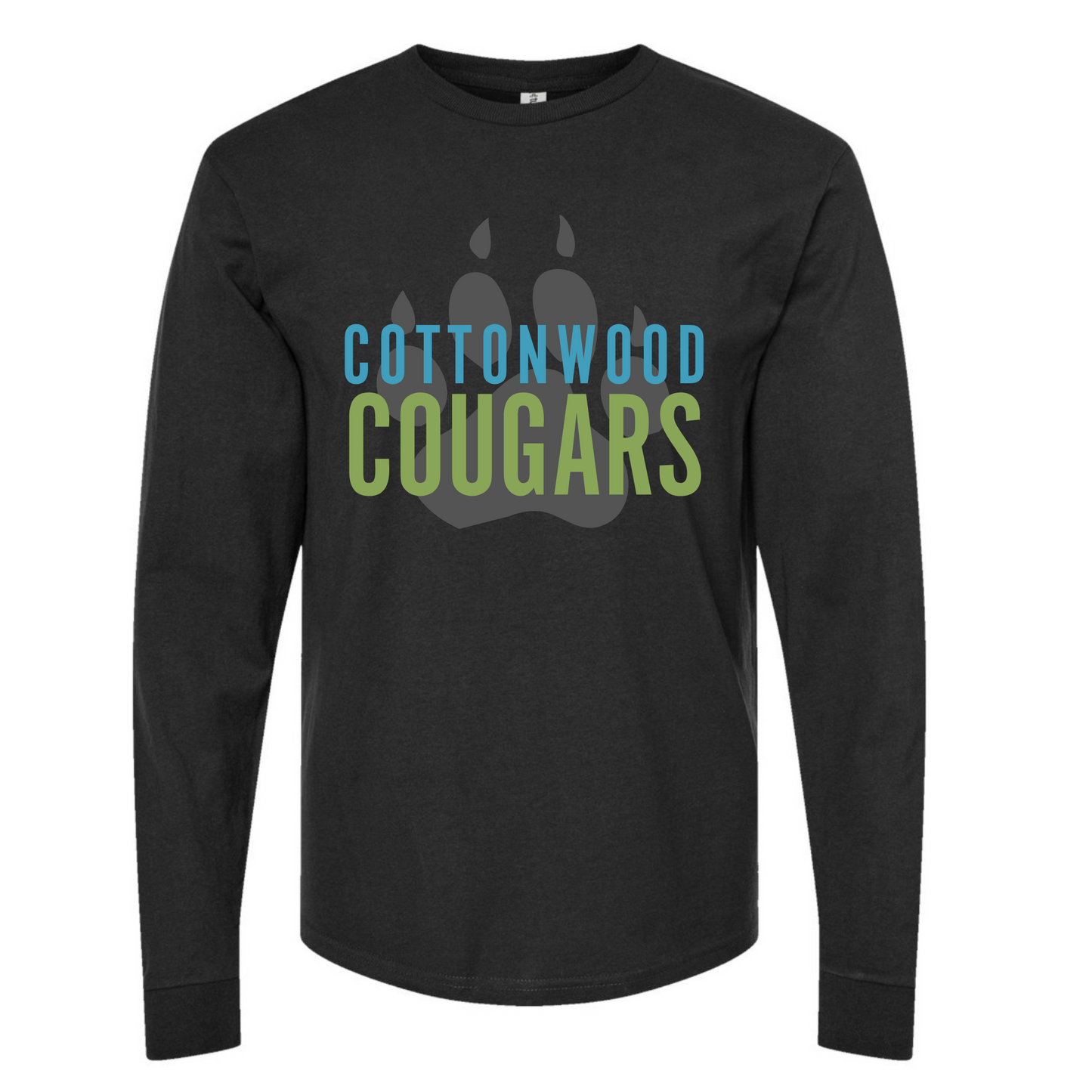 Pawprint Black ADULT long sleeve