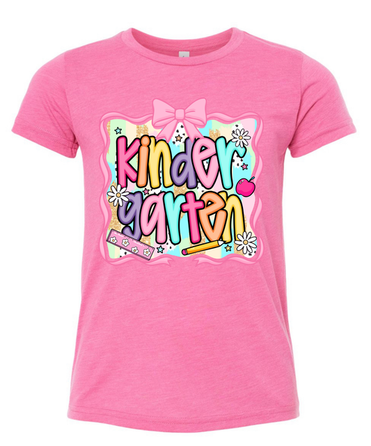 KG- 6th grade Pink Girly Tee