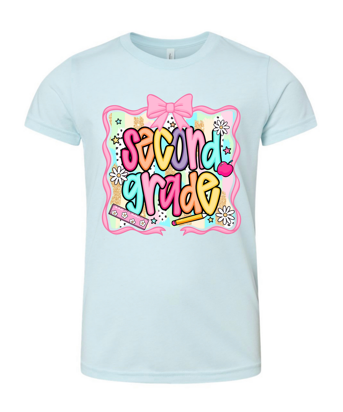 KG- 6th grade Sky Blue Girly Tee