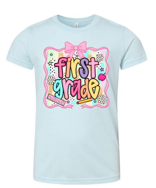 KG- 6th grade Sky Blue Girly Tee