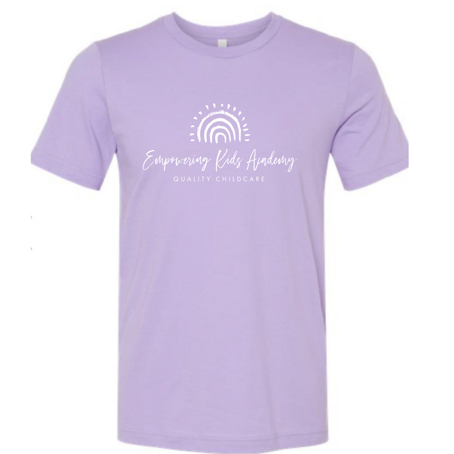 EKA logo Bella + Canvas Dark Lavender Tee