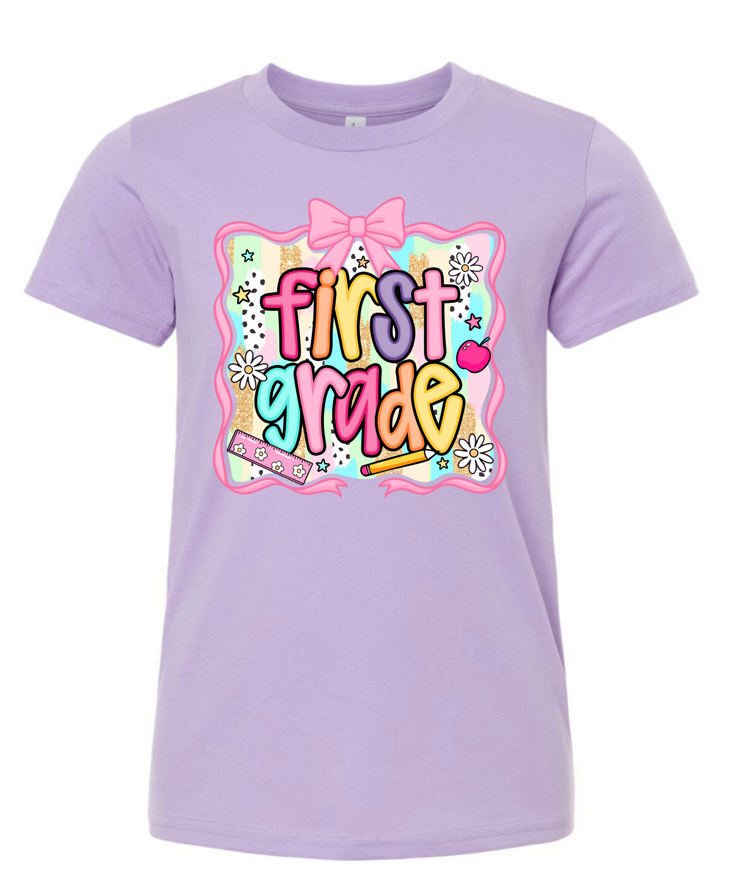 KG- 6th grade Purple Girly Tee