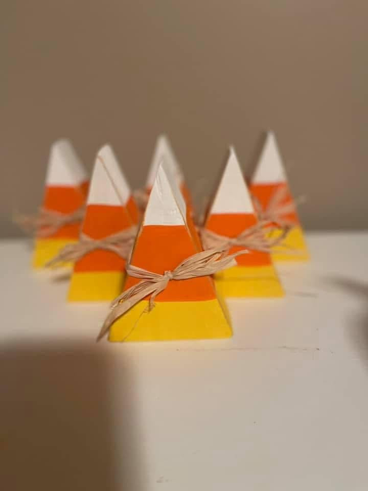 Wooden Candy Corn Decor