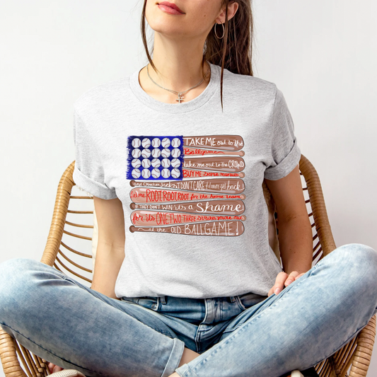 Flag Baseball Bat  Tee