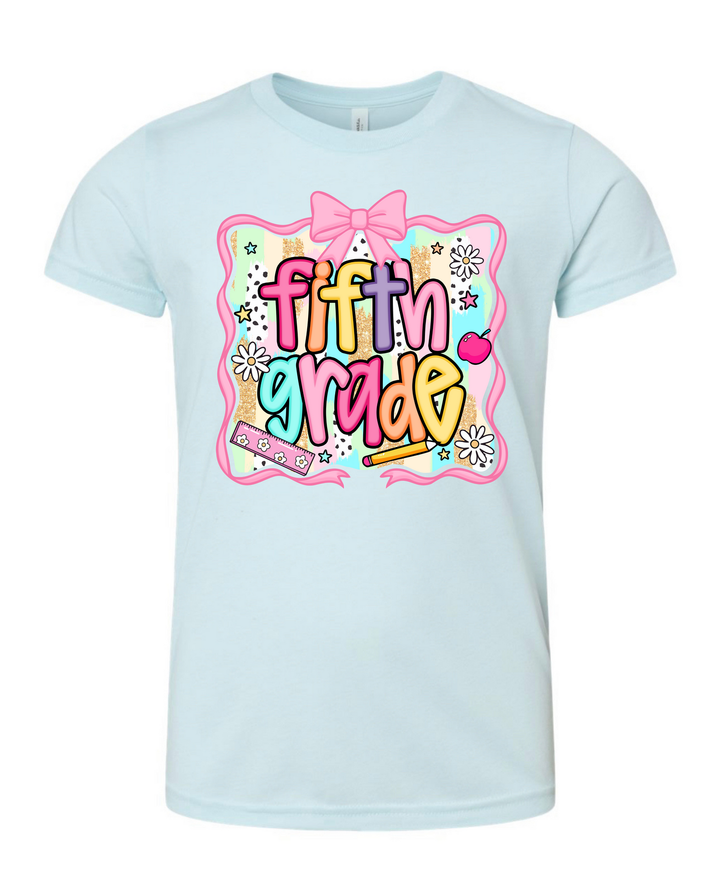 KG- 6th grade Sky Blue Girly Tee