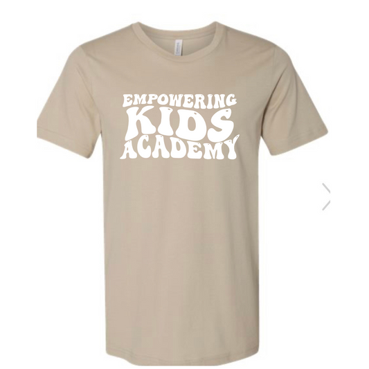 Bubble letters Bella Canvas Khaki Tee