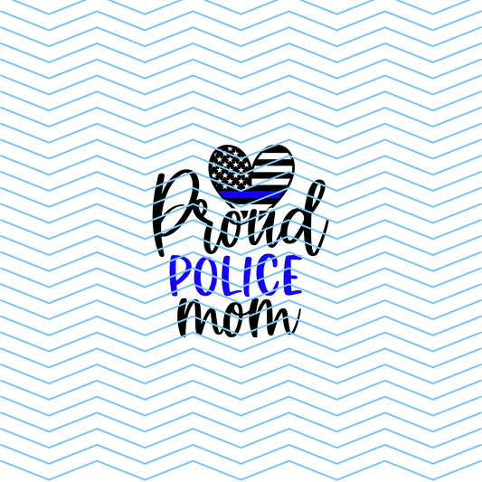 Proud Police Mom DTF Print